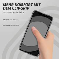 ONEFLOW ClipGrip – Handy Fingerhalter – Dünner Smartphonegriff mit Gummiband und integriertem Ständer