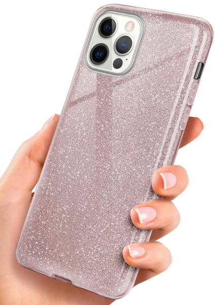 ONEFLOW Glitter Case für Apple iPhone 12 Pro – Glitzer Hülle aus TPU, designer Handyhülle