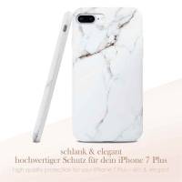 ONEFLOW Sense Case für Apple iPhone 7 Plus Designer Hülle aus Silikon, Marmor Muster Handyhülle