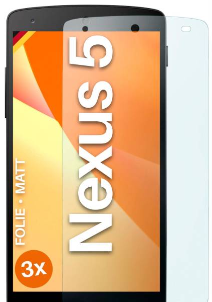 moex FlexProtect Matt für LG Google Nexus 5 – Anti Reflex Schutzfolie für besten Displayschutz, Matt