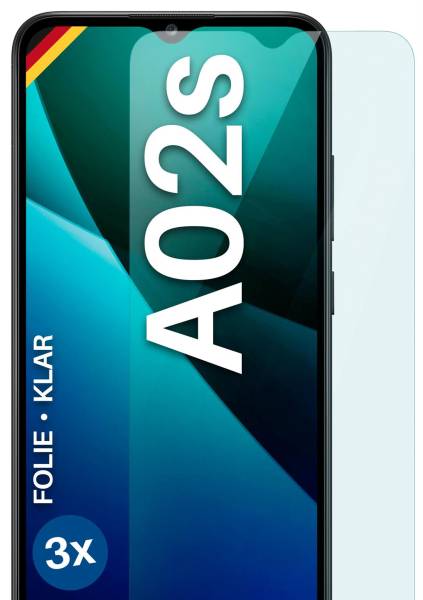 moex FlexProtect Klar für Samsung Galaxy A02s – Schutzfolie für unsichtbaren Displayschutz, Ultra klar