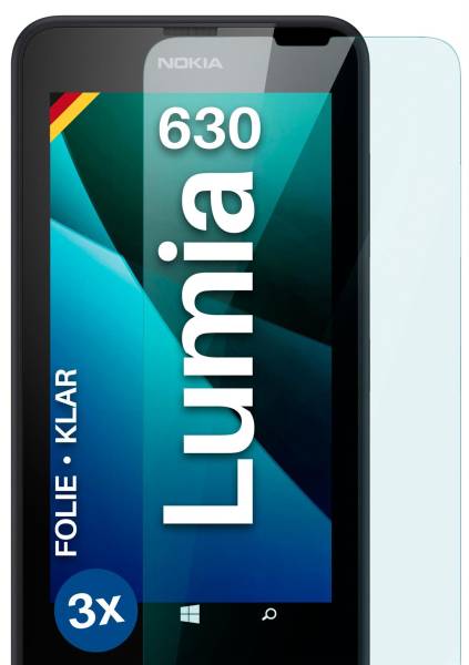 moex FlexProtect Klar für Nokia Lumia 630 – Schutzfolie für unsichtbaren Displayschutz, Ultra klar