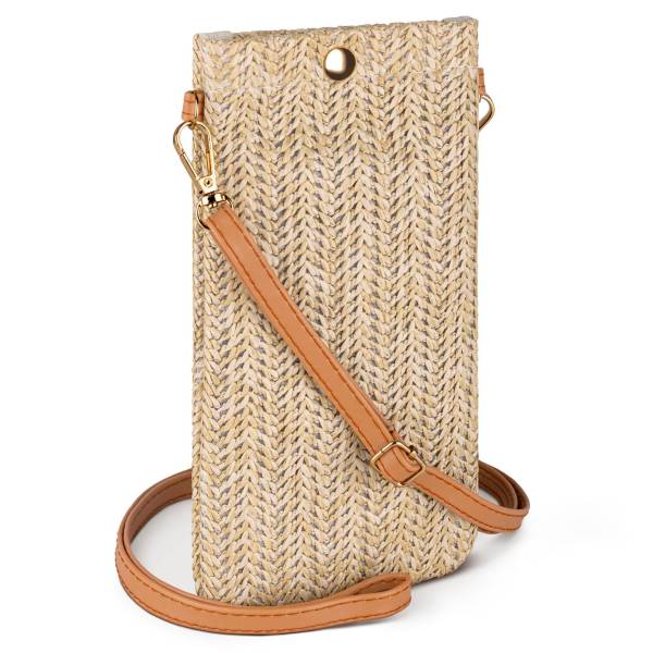 moex Handytasche zum Umhängen minimalistischer Stroh Look – Palm Pouch