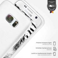 moex Brushed Case für Samsung Galaxy S7 – Silikon Handyhülle, Backcover in Aluminium Optik