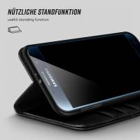 moex Casual Case für Samsung Galaxy S6 – 360 Grad Schutz Booklet, PU Lederhülle mit Kartenfach