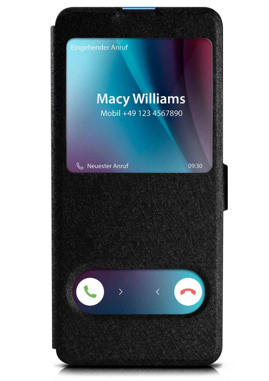 moex Comfort Case für Samsung Galaxy S20 Plus 5G – Klapphülle mit Fenster, ultra dünnes Flip Case