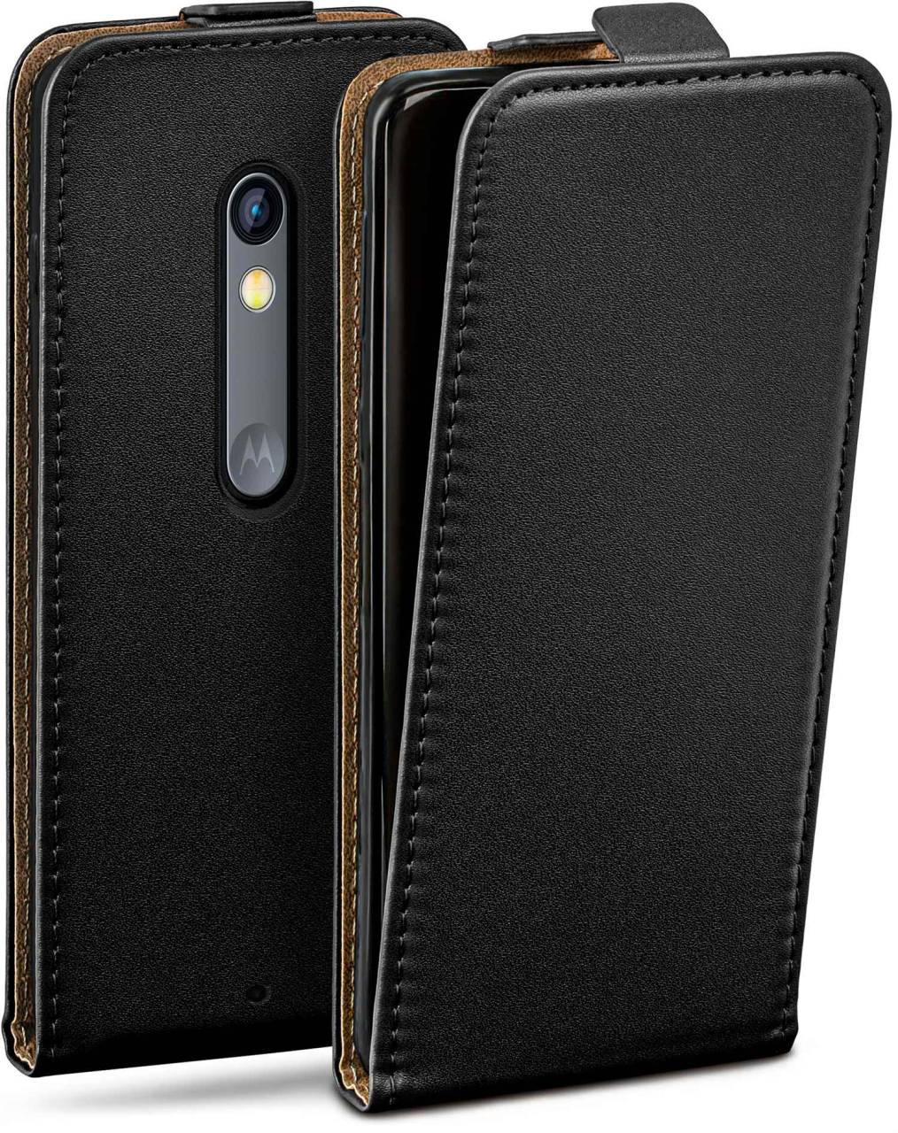 moex Flip Case für Motorola Moto X Play – PU Lederhülle mit 360 Grad Schutz, klappbar