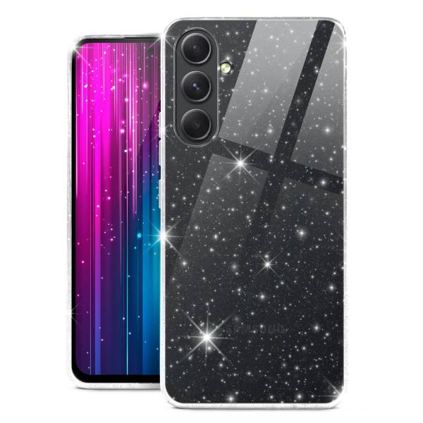 moex® Sparky Case für Samsung Galaxy A54 5G – Stylische Glitzer Hülle, ultra slim Handyhülle, durchsichtig