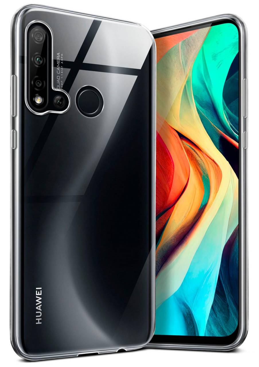 moex Aero Case für Huawei P20 Lite (2019) – Durchsichtige Hülle aus Silikon, Ultra Slim Handyhülle