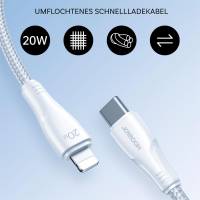Joyroom Ladekabel – USB C auf Lightning für iPhone und iPad, Schnellladekabel Surpass Serie, Nylon, Länge 0,25m