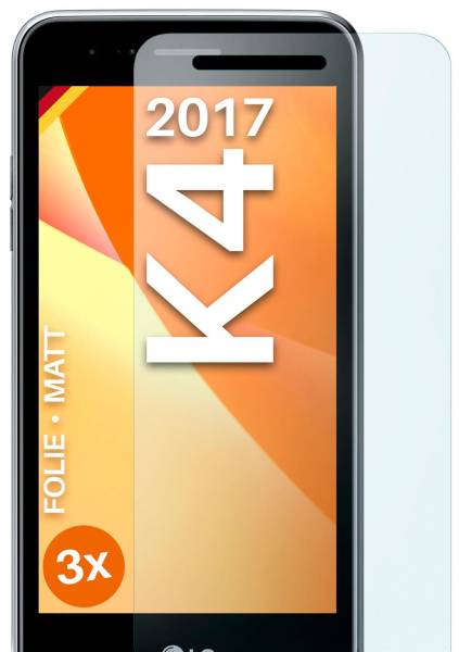 moex FlexProtect Matt für LG K4 (2017) – Anti Reflex Schutzfolie für besten Displayschutz, Matt