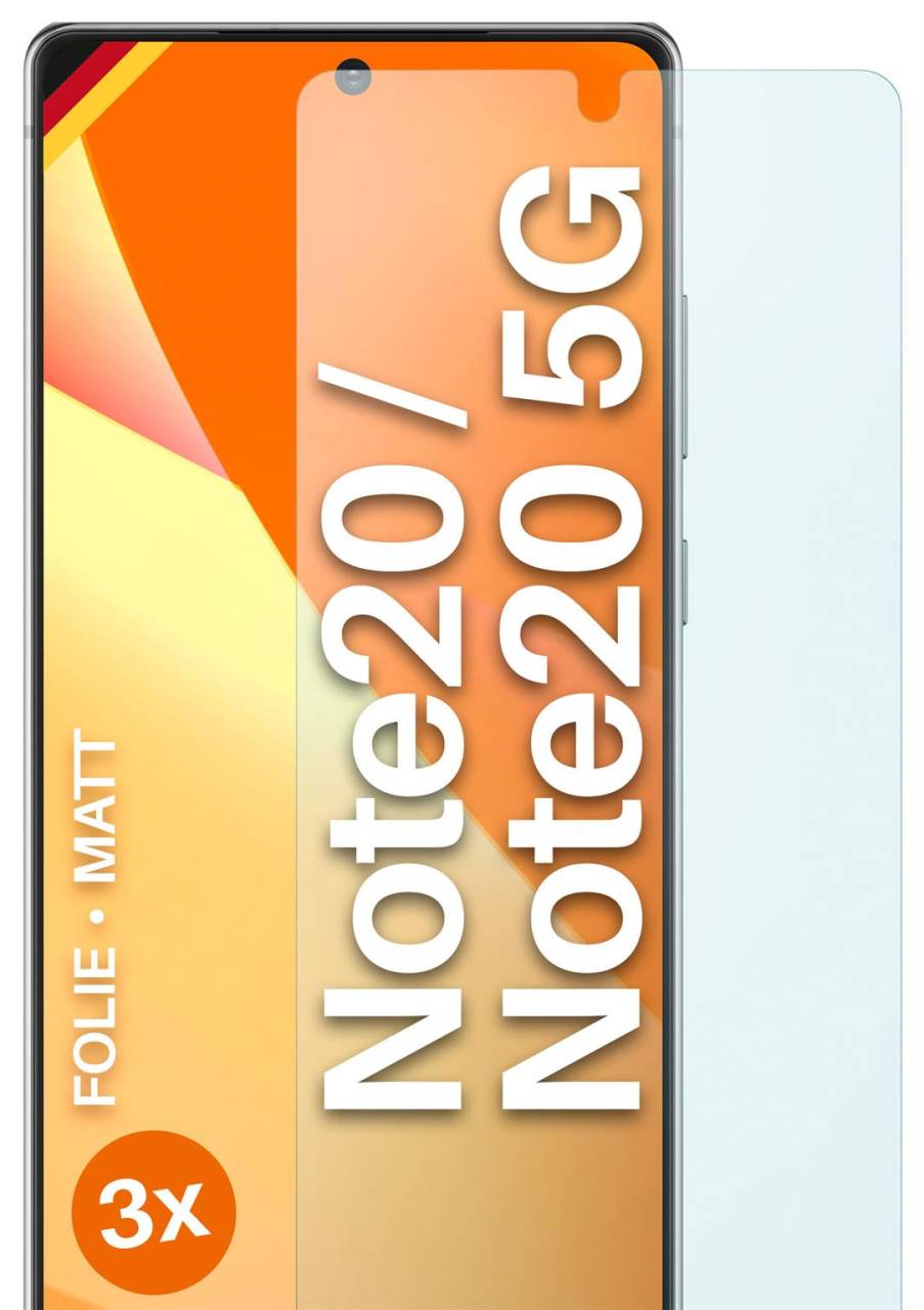 moex FlexProtect Matt für Samsung Galaxy Note 20 5G – Anti Reflex Schutzfolie für besten Displayschutz, Matt