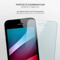 moex ShockProtect Klar für Apple iPhone 5s – Panzerglas für kratzfesten Displayschutz, Ultra klar