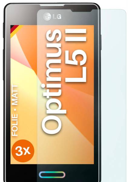 moex FlexProtect Matt für LG E460 Optimus L5 II – Anti Reflex Schutzfolie für besten Displayschutz, Matt