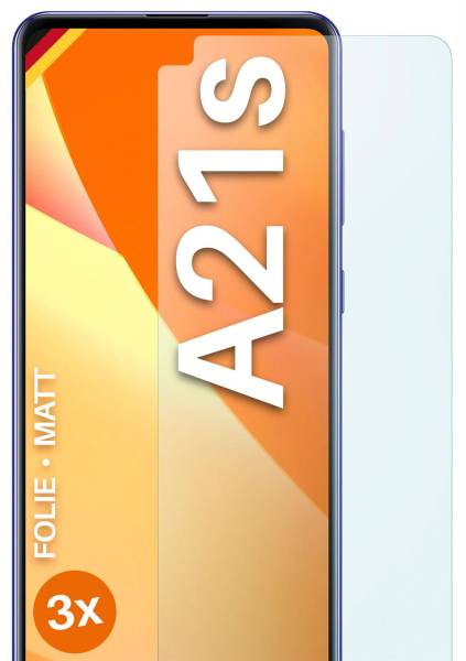 moex FlexProtect Matt für Samsung Galaxy A21s – Anti Reflex Schutzfolie für besten Displayschutz, Matt