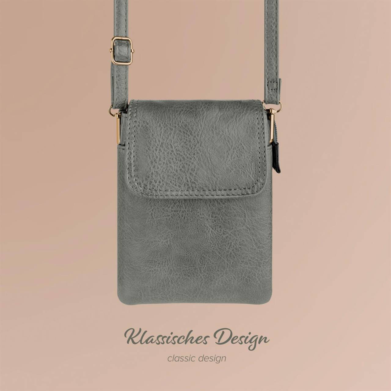 moex Handytasche zum Umhängen für Damen aus Leder – Classic Sling