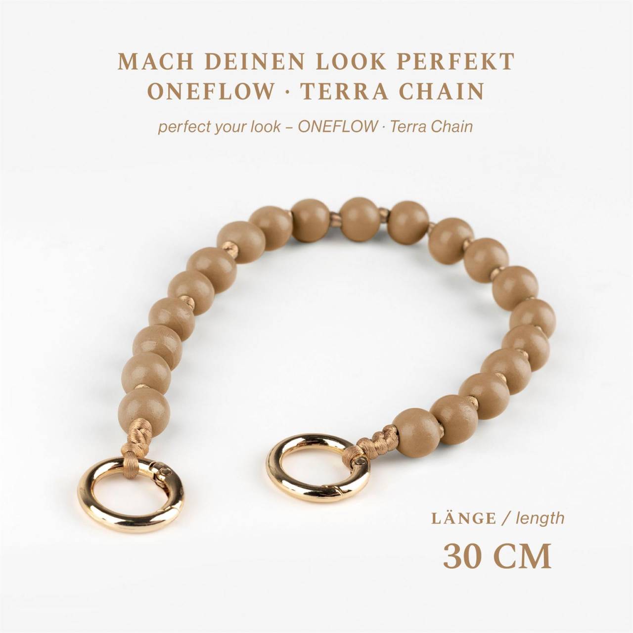 ONEFLOW Holzperlen Handyanhänger Universal – Chainless Terra Chain