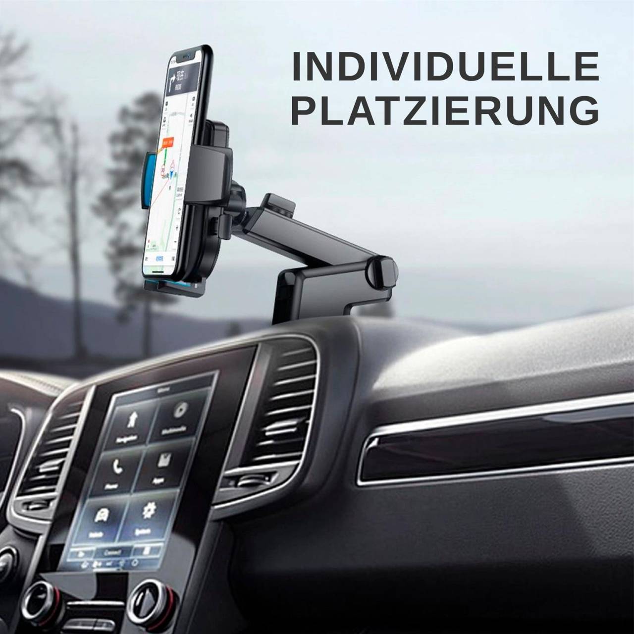Joyroom Autotelefonhalter mit ausziehbarem Teleskoparm – Handyhalterung für Armaturenbrett, Windschutzscheibe