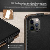 moex Flip Case für Apple iPhone 12 Pro Max – PU Lederhülle mit 360 Grad Schutz, klappbar