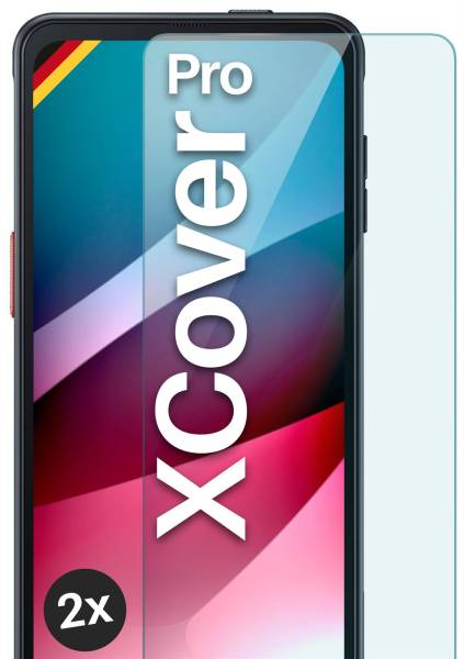 moex ShockProtect Klar für Samsung Galaxy Xcover Pro – Panzerglas für kratzfesten Displayschutz, Ultra klar