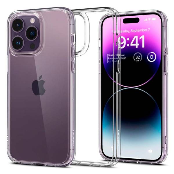 Spigen Ultra Hybrid Case für iPhone 14 Pro Max – schlankes Design mit transparenter Rückseite