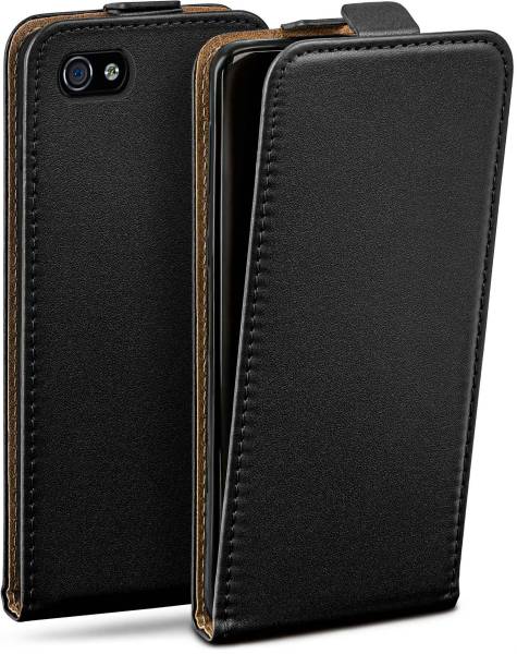moex Flip Case für Apple iPhone 4S – PU Lederhülle mit 360 Grad Schutz, klappbar