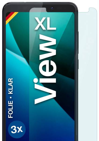 moex FlexProtect Klar für Wiko View XL – Schutzfolie für unsichtbaren Displayschutz, Ultra klar
