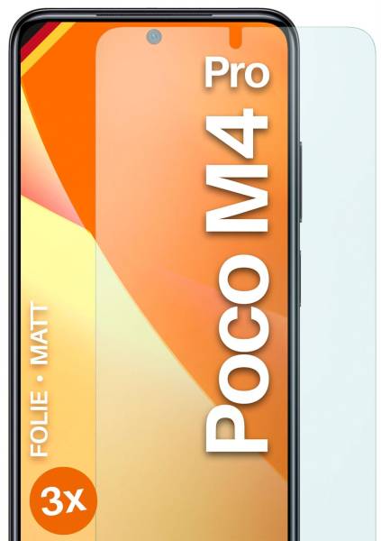moex FlexProtect Matt für Xiaomi Poco M4 Pro – Anti Reflex Schutzfolie für besten Displayschutz, Matt