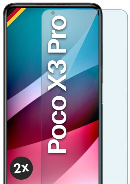 moex ShockProtect Klar für Xiaomi Poco X3 Pro – Panzerglas für kratzfesten Displayschutz, Ultra klar