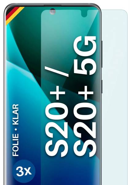moex FlexProtect Klar für Samsung Galaxy S20 Plus 5G – Schutzfolie für unsichtbaren Displayschutz, Ultra klar