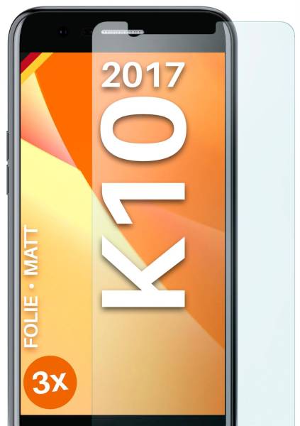 moex FlexProtect Matt für LG K10 (2017) – Anti Reflex Schutzfolie für besten Displayschutz, Matt