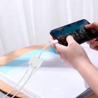 Joyroom Lightning Kopfhörersplitter – Lightning zu 2x Lightning Adapter, Dual Lightning Adapter für iPhone und iPad
