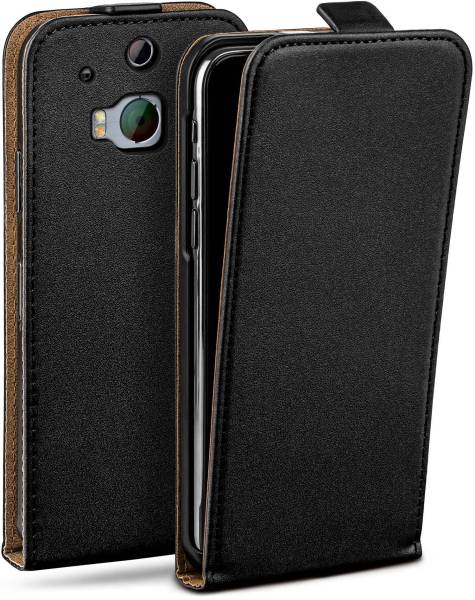 moex Flip Case für HTC One M8 – PU Lederhülle mit 360 Grad Schutz, klappbar
