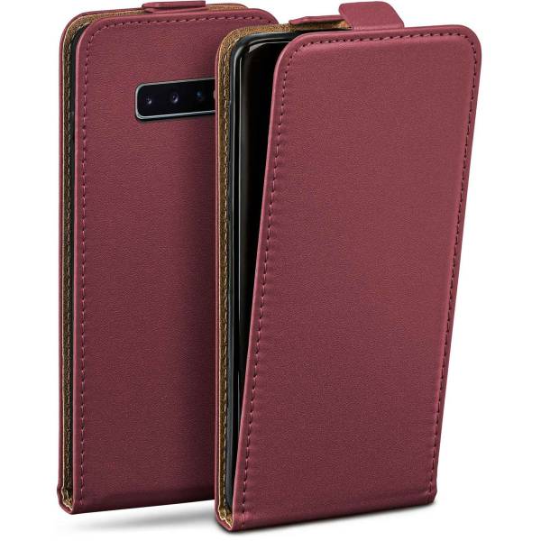 moex Flip Case Samsung Galaxy S10 Klapphülle Leder Optik