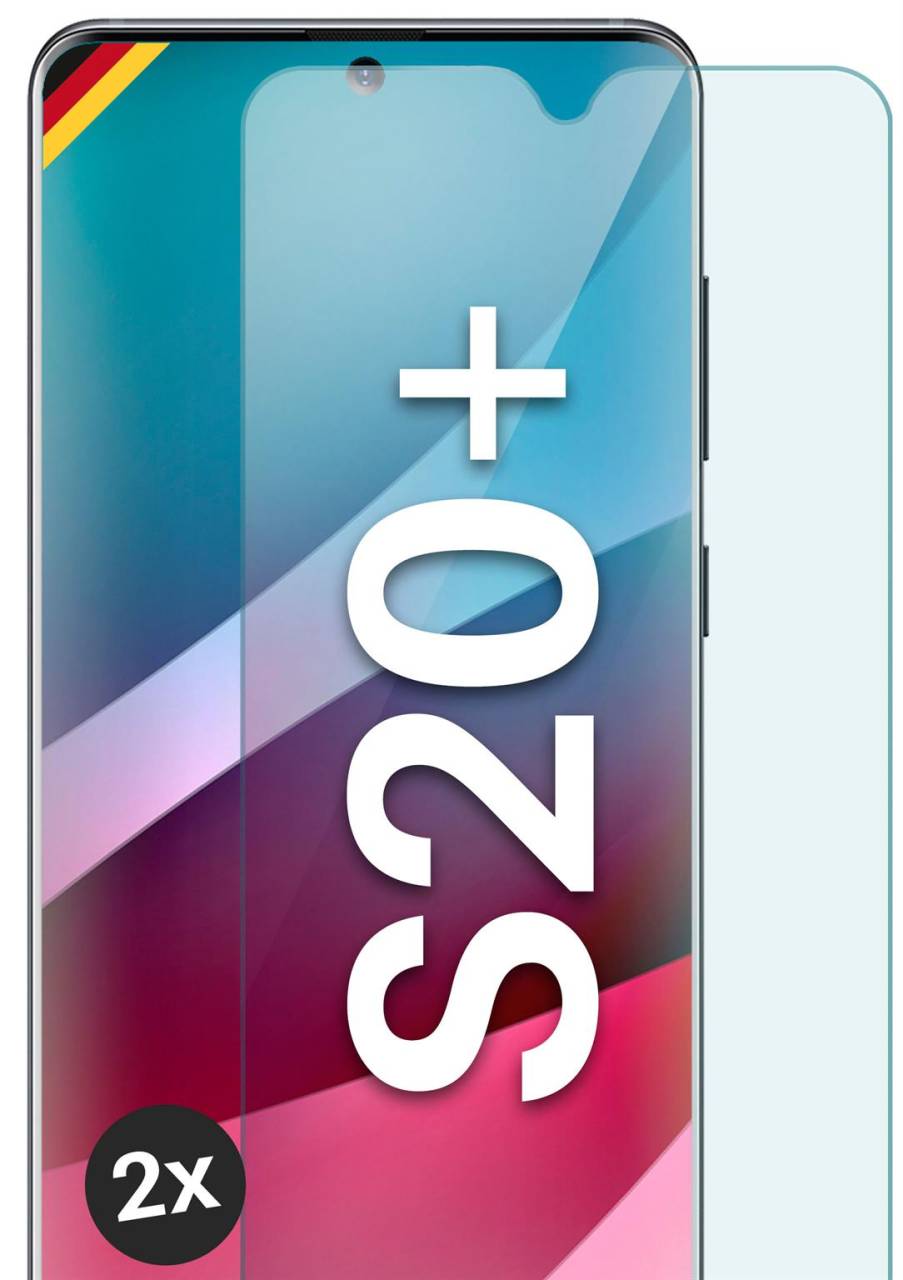 moex ShockProtect Klar für Samsung Galaxy S20 Plus – Panzerglas für kratzfesten Displayschutz, Ultra klar