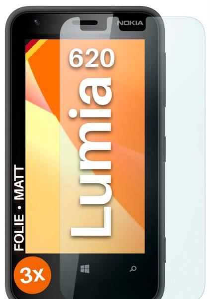 moex FlexProtect Matt für Nokia Lumia 620 – Anti Reflex Schutzfolie für besten Displayschutz, Matt