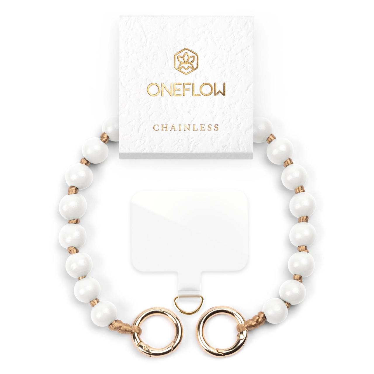 ONEFLOW Holzperlen Handyanhänger Universal – Chainless Terra Chain
