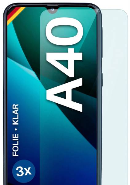 moex FlexProtect Klar für Samsung Galaxy A40 – Schutzfolie für unsichtbaren Displayschutz, Ultra klar