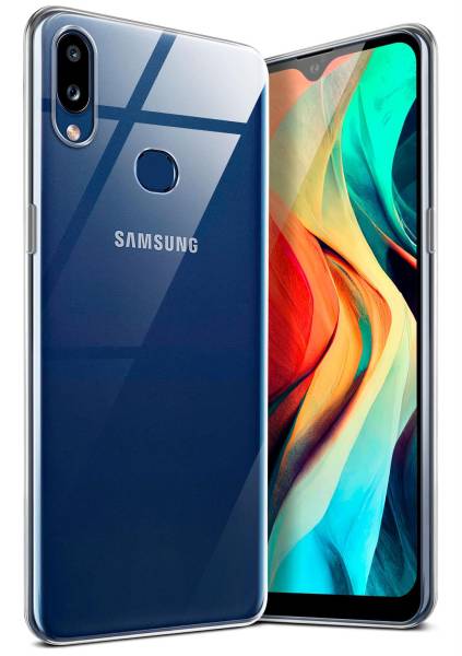 moex Aero Case für Samsung Galaxy A10s – Durchsichtige Hülle aus Silikon, Ultra Slim Handyhülle