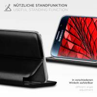 ONEFLOW Business Case für Samsung Galaxy S6 – Klappbare Handytasche mit Kartenfach und Ständer