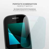 moex FlexProtect Klar für Nokia 105 (2017) – Schutzfolie für unsichtbaren Displayschutz, Ultra klar