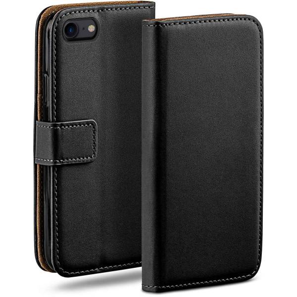 moex Book Case für iPhone SE (2020) Klapphülle mit Kartenfach
