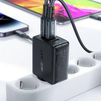 Acefast Ladegerät – 2x USB-C, 1x USB-A für Smartphones und andere Geräte, Schnelladegerät GaN2, 65 W Leistung