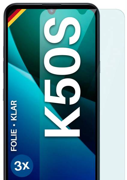 moex FlexProtect Klar für LG K50s – Schutzfolie für unsichtbaren Displayschutz, Ultra klar
