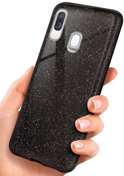 ONEFLOW Glitter Case für Samsung Galaxy A40 – Glitzer Hülle aus TPU, designer Handyhülle
