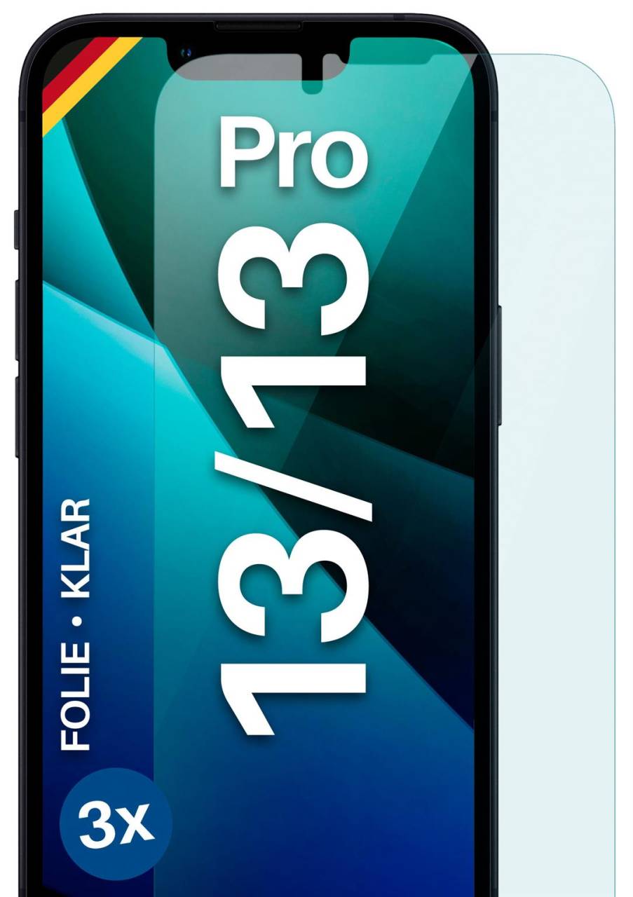 moex FlexProtect Klar für Apple iPhone 13 Pro – Schutzfolie für unsichtbaren Displayschutz, Ultra klar