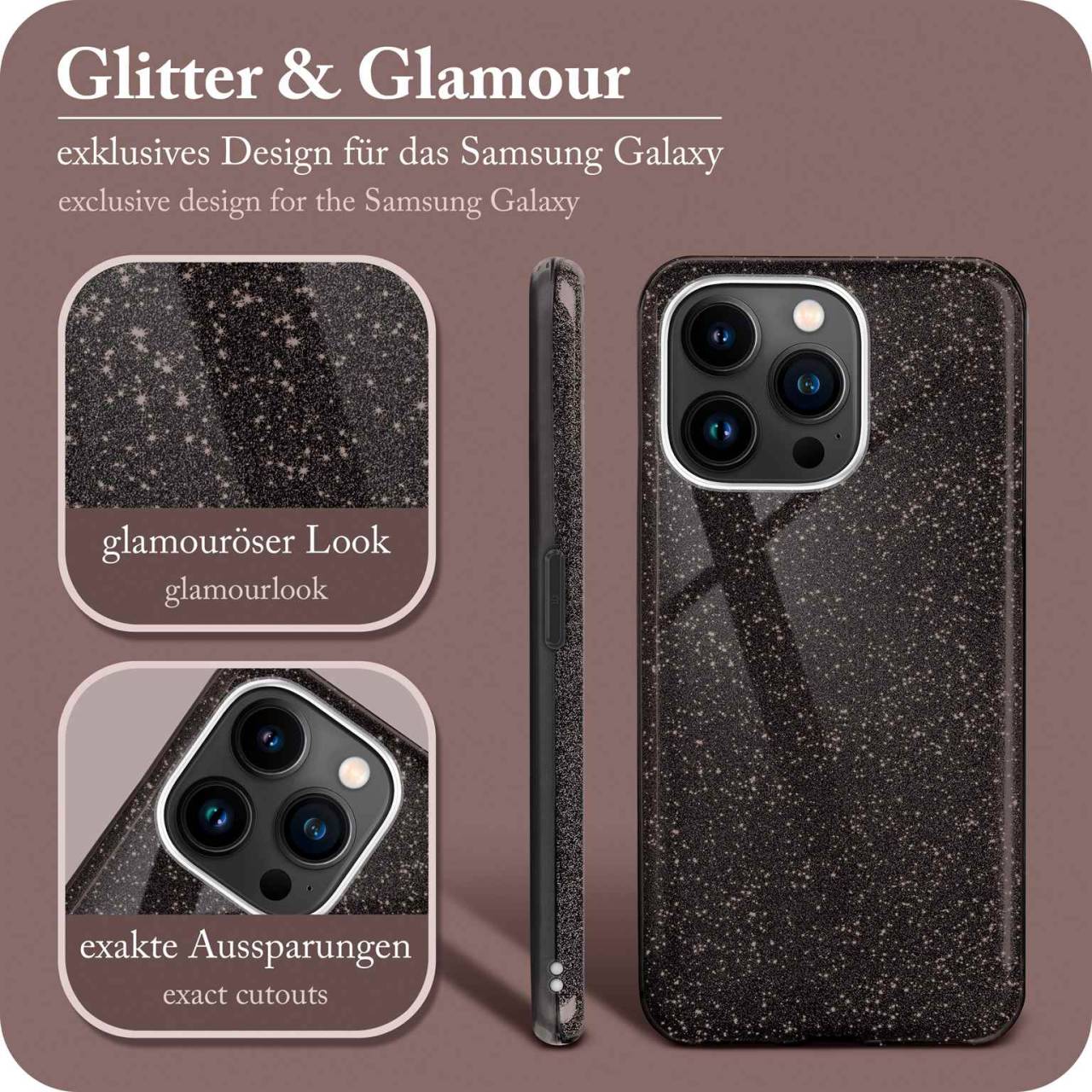 ONEFLOW Glitter Case für Apple iPhone 14 Pro Max – Glitzer Hülle aus TPU, designer Handyhülle