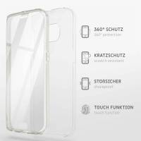 ONEFLOW Touch Case für Samsung Galaxy A22 (4G) – 360 Grad Full Body Schutz, komplett beidseitige Hülle