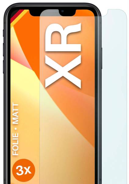 moex FlexProtect Matt für Apple iPhone XR – Anti Reflex Schutzfolie für besten Displayschutz, Matt