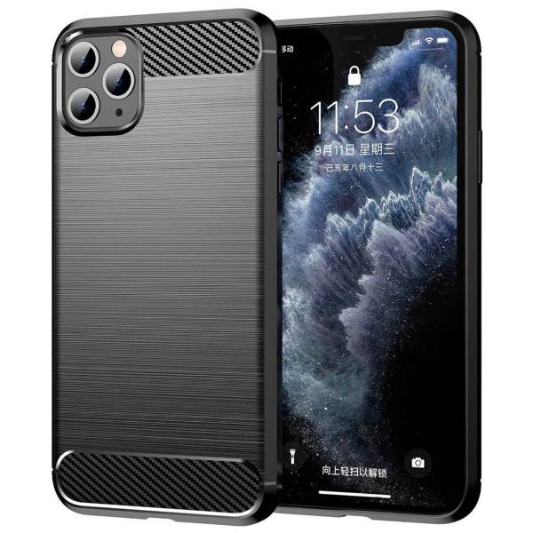 ONEFLOW Shift Case für Apple iPhone 11 Pro – Handyhülle aus robustem TPU in Carbon- & brushed Alu-Optik